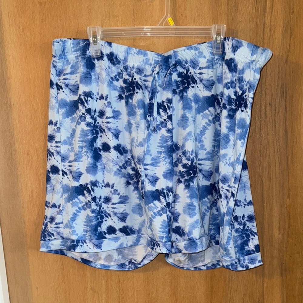 Real essentials Blue Tie-Dye shorts